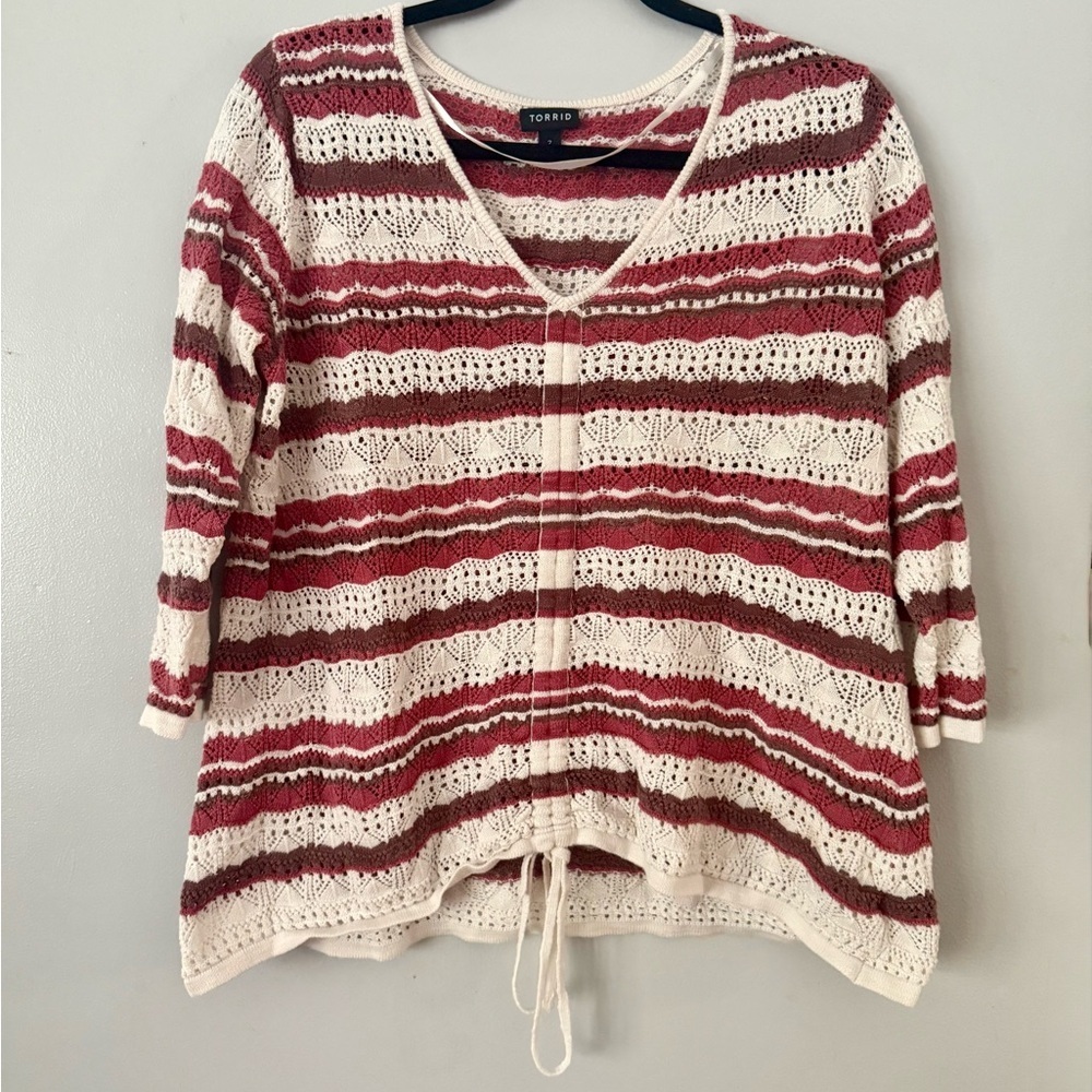 🌻Torrid Multicolor Knit Sweater Crop Sassy